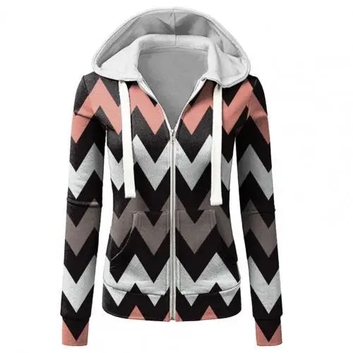 Cozy Plus Velvet Hoodie for Women – Thick Zip-Up Cardigan Jacket for Autumn & Winter