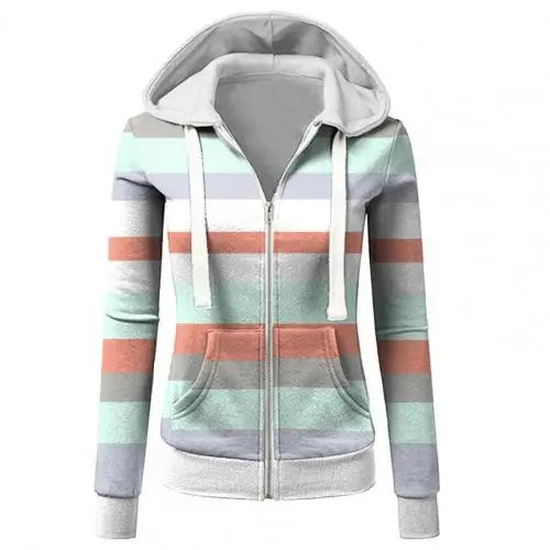 Cozy Plus Velvet Hoodie for Women – Thick Zip-Up Cardigan Jacket for Autumn & Winter