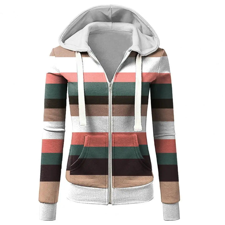 Cozy Plus Velvet Hoodie for Women – Thick Zip-Up Cardigan Jacket for Autumn & Winter