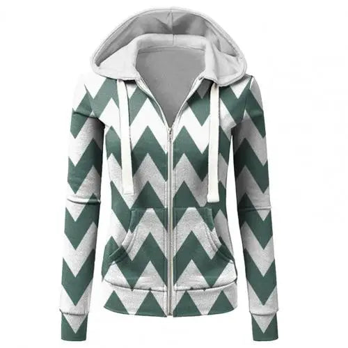 Cozy Plus Velvet Hoodie for Women – Thick Zip-Up Cardigan Jacket for Autumn & Winter