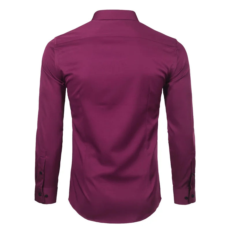 Bamboo Fiber Long Sleeved Slim Fit Shirt