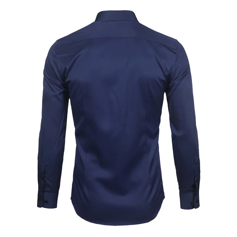 Bamboo Fiber Long Sleeved Slim Fit Shirt