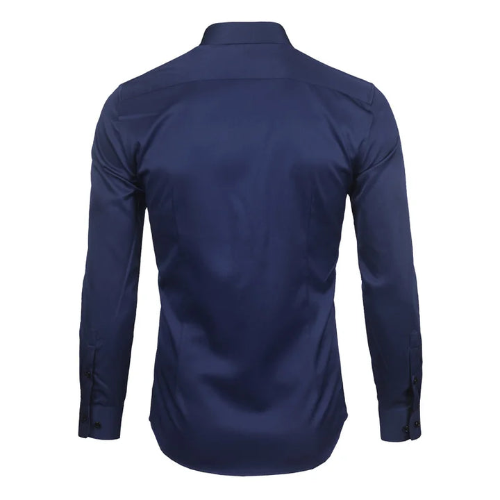 Bamboo Fiber Long Sleeved Slim Fit Shirt