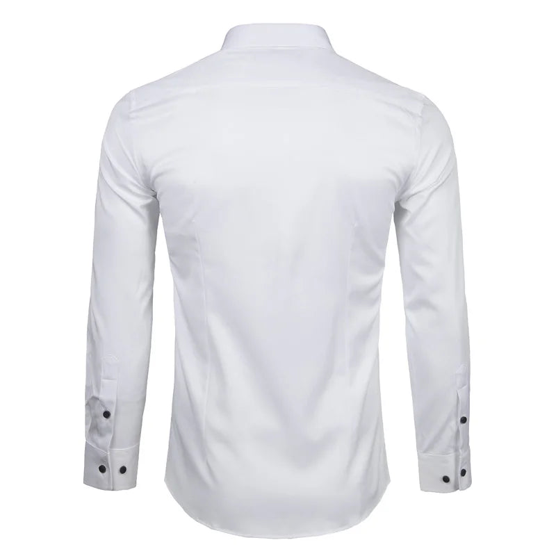 Bamboo Fiber Long Sleeved Slim Fit Shirt