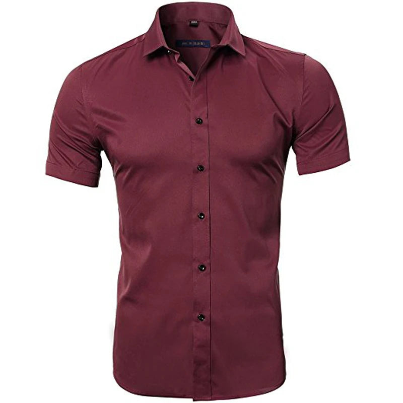 Bamboo Fiber Long Sleeved Slim Fit Shirt