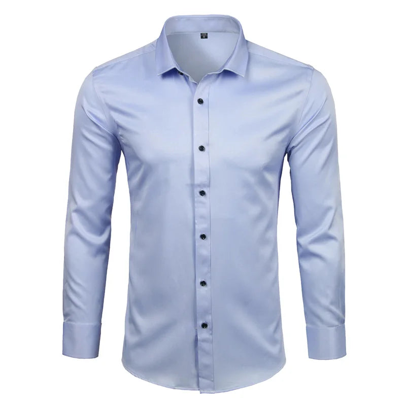 Bamboo Fiber Long Sleeved Slim Fit Shirt