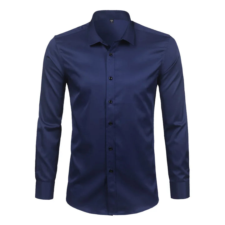 Bamboo Fiber Long Sleeved Slim Fit Shirt