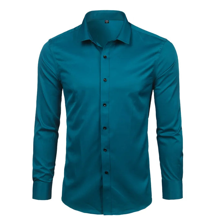 Bamboo Fiber Long Sleeved Slim Fit Shirt