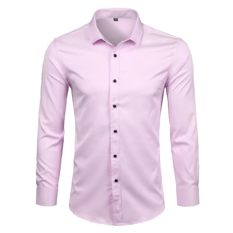 Bamboo Fiber Long Sleeved Slim Fit Shirt