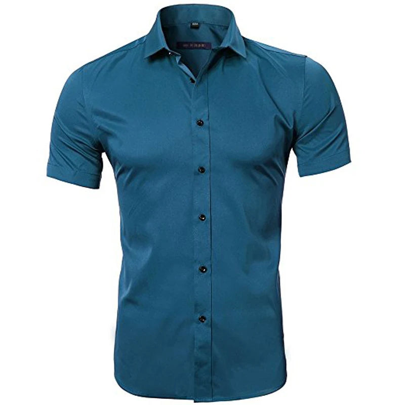 Bamboo Fiber Long Sleeved Slim Fit Shirt