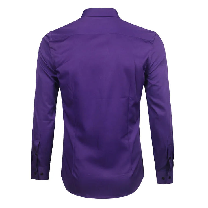 Bamboo Fiber Long Sleeved Slim Fit Shirt