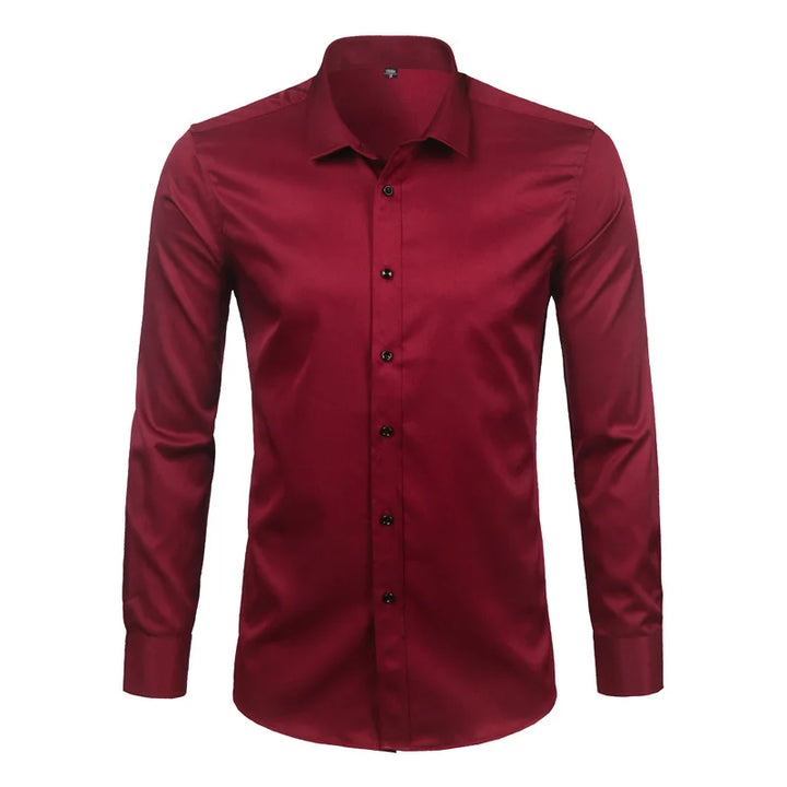 Bamboo Fiber Long Sleeved Slim Fit Shirt