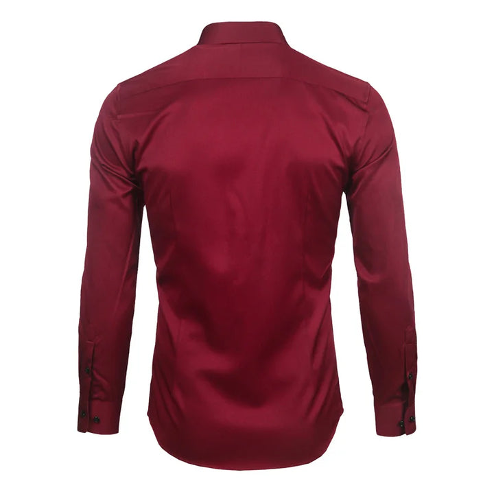 Bamboo Fiber Long Sleeved Slim Fit Shirt