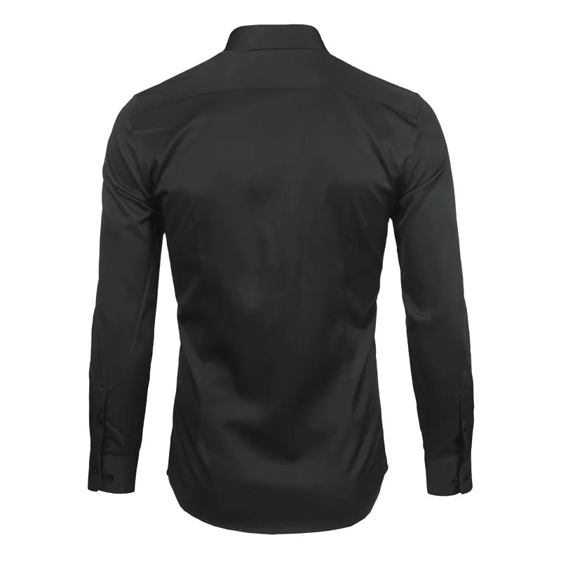 Bamboo Fiber Long Sleeved Slim Fit Shirt