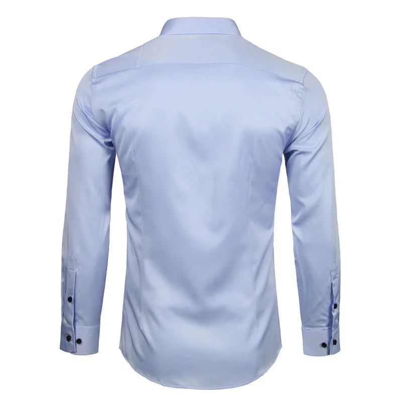 Bamboo Fiber Long Sleeved Slim Fit Shirt