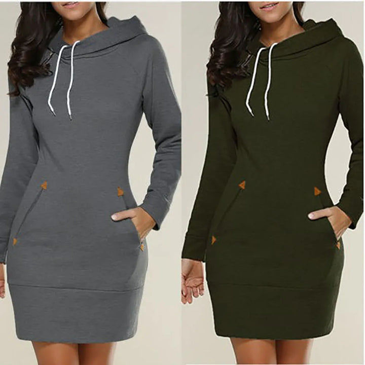 Women's Mid-Length Hoodie Dress