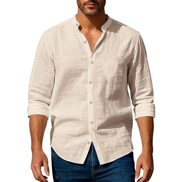 Casual Henley Lightweight Cotton Men’s Shirt