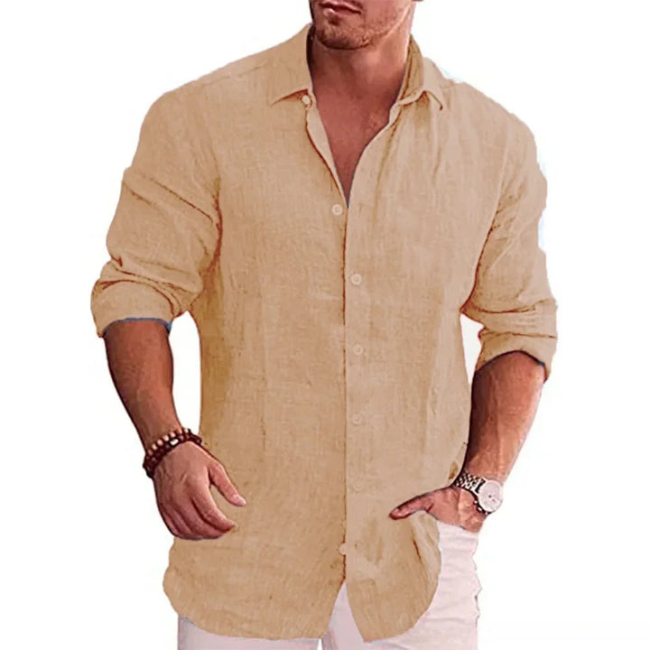 Lightweight Men’s Long Sleeve Casual Cotton Shirt