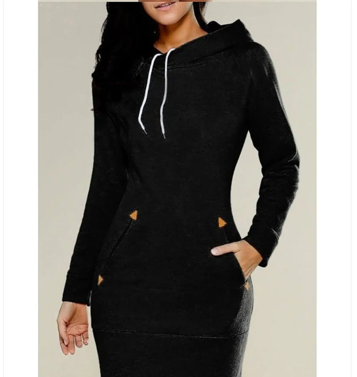 Women's Mid-Length Hoodie Dress