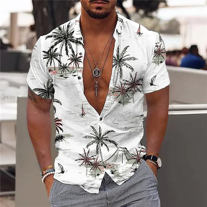 Men’s Hawaiian Shirt – Print Short Sleeve