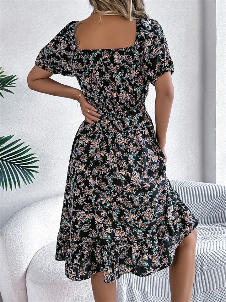 Effortless Summer Square Neck Dress