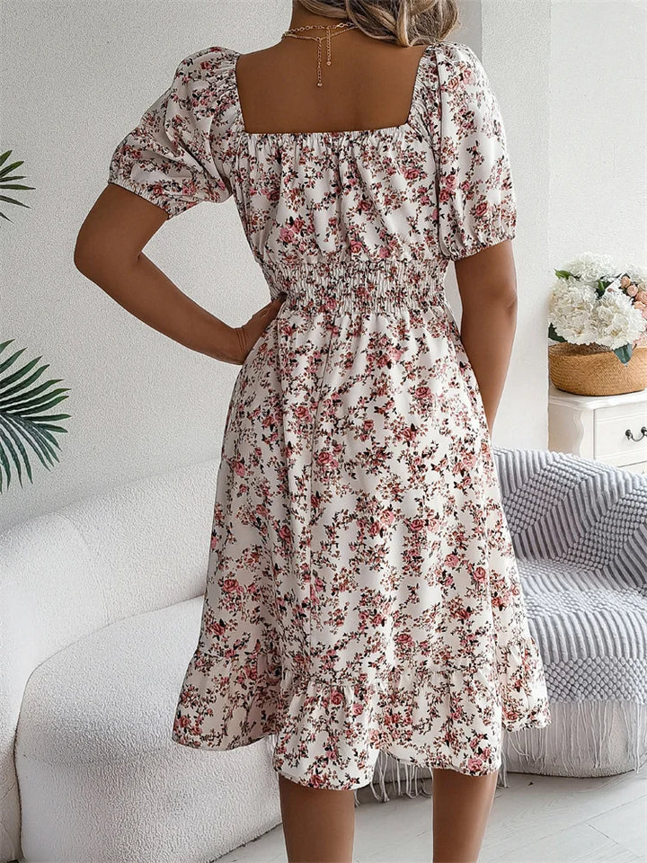 Effortless Summer Square Neck Dress
