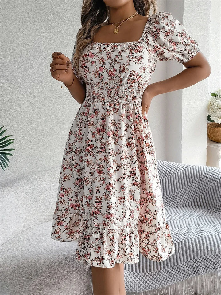 Effortless Summer Square Neck Dress