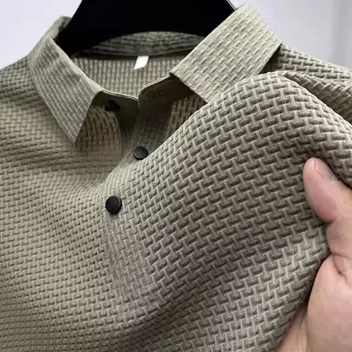 Men’s Business Casual Polo – Breathable Summer Shirt