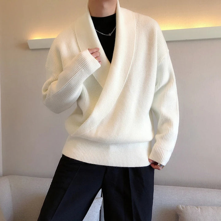 Men’s V-Neck Knit Sweater