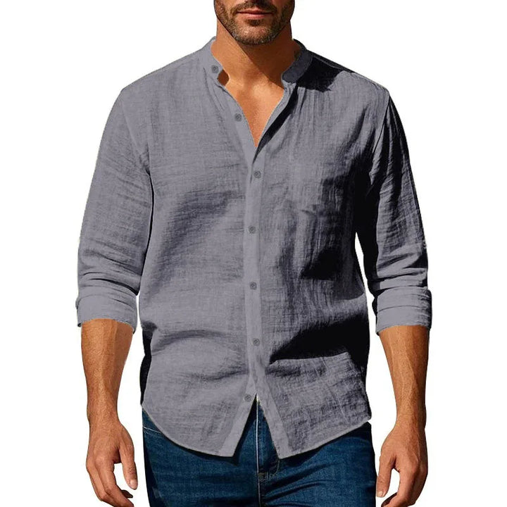 Casual Henley Lightweight Cotton Men’s Shirt