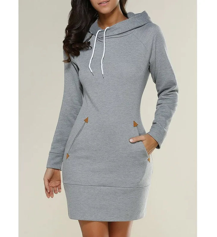 Women's Mid-Length Hoodie Dress