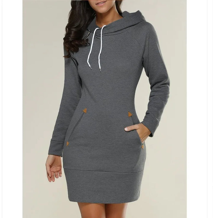 Women's Mid-Length Hoodie Dress
