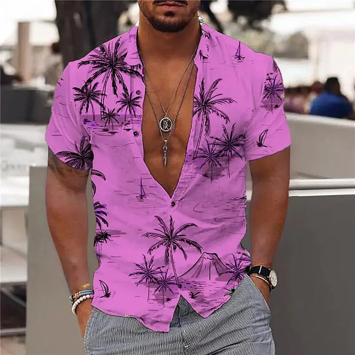Men’s Hawaiian Shirt – Print Short Sleeve