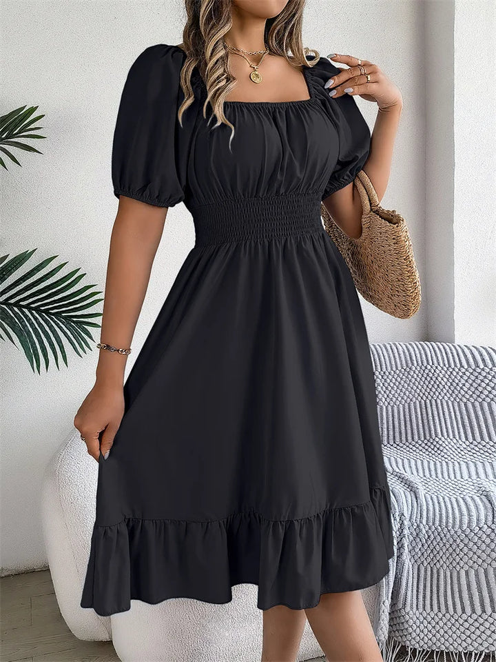Effortless Summer Square Neck Dress