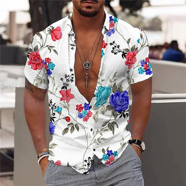 Men’s Tropical Print Hawaiian Shirt