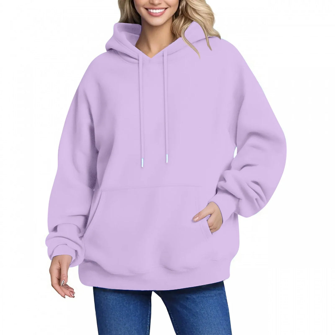 Plain Fleece Pullover Hoodie