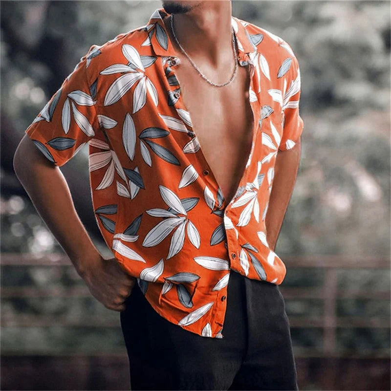Men’s Hawaiian Shirt – Short Sleeve Beach Top