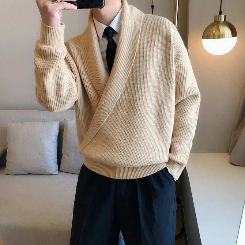 Men’s V-Neck Knit Sweater