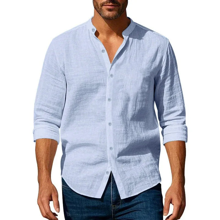 Casual Henley Lightweight Cotton Men’s Shirt