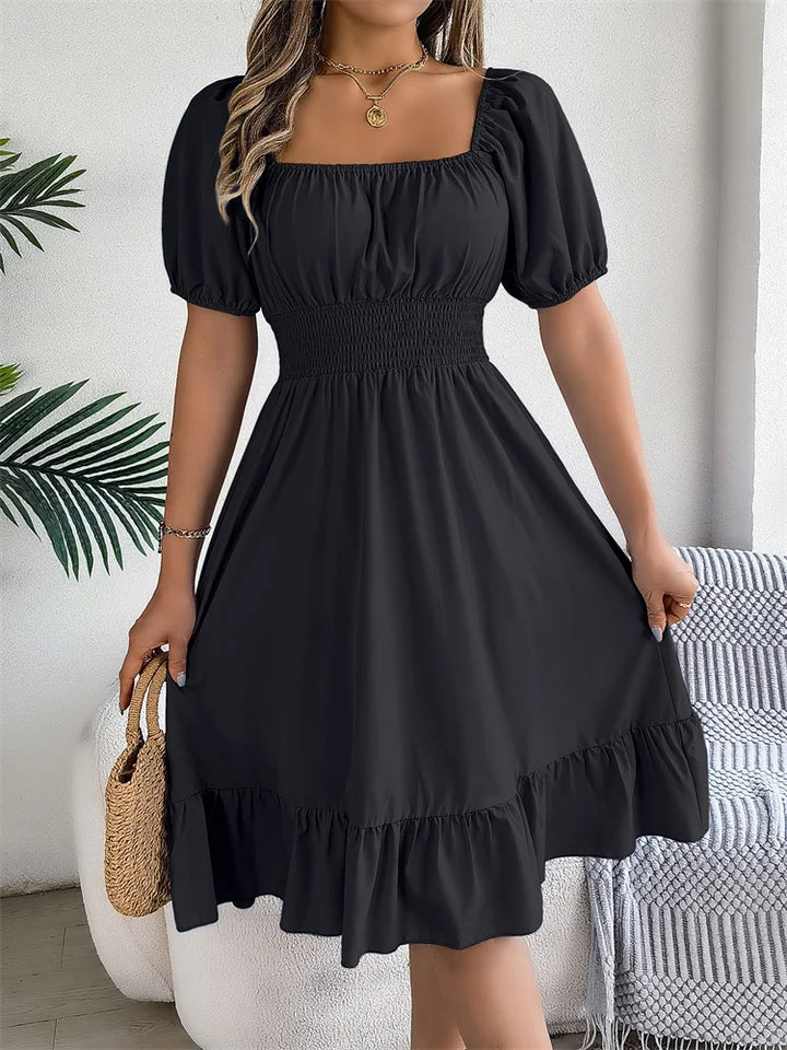 Effortless Summer Square Neck Dress