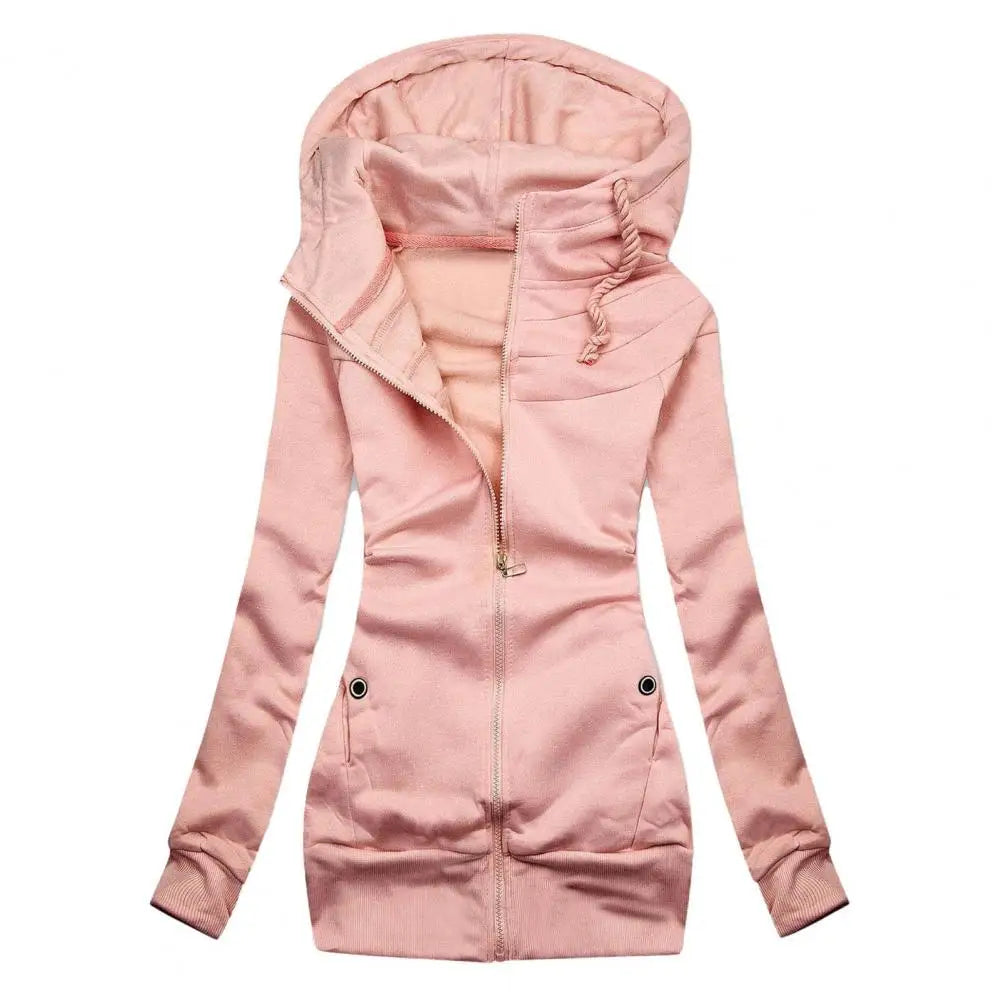 Autumn Winter Plush Hoodie Coat for Women