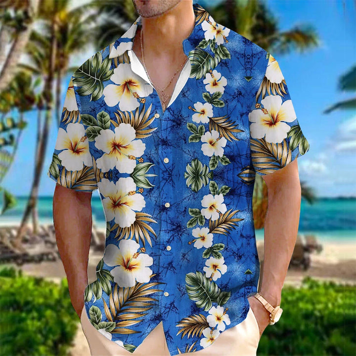 Men’s Floral Beach Short Sleeve Hawaiian Shirt