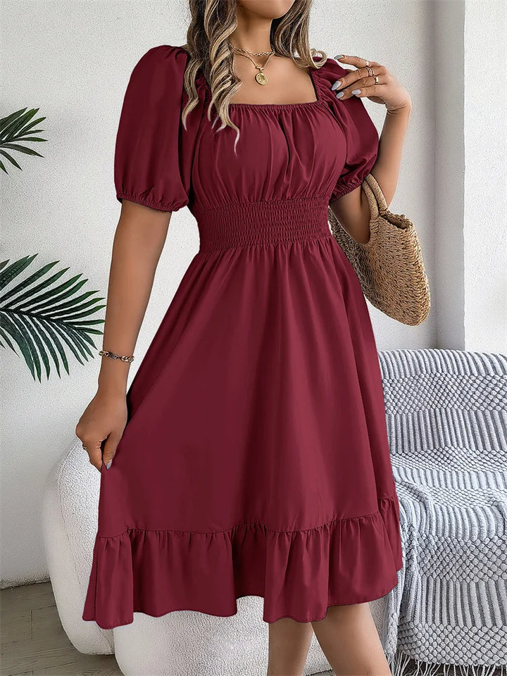 Effortless Summer Square Neck Dress