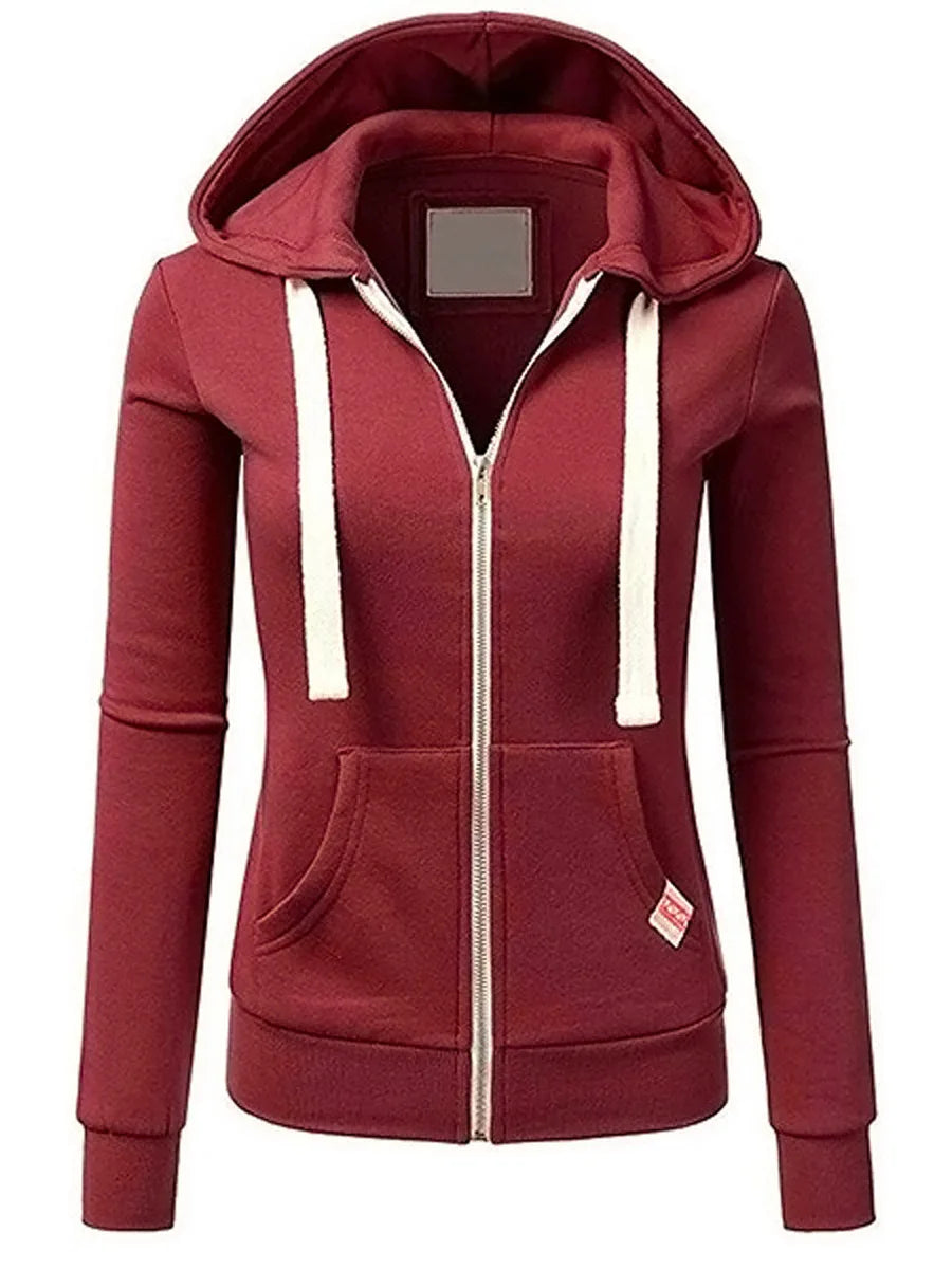 Women's Long Sleeve Zipper Hoodie