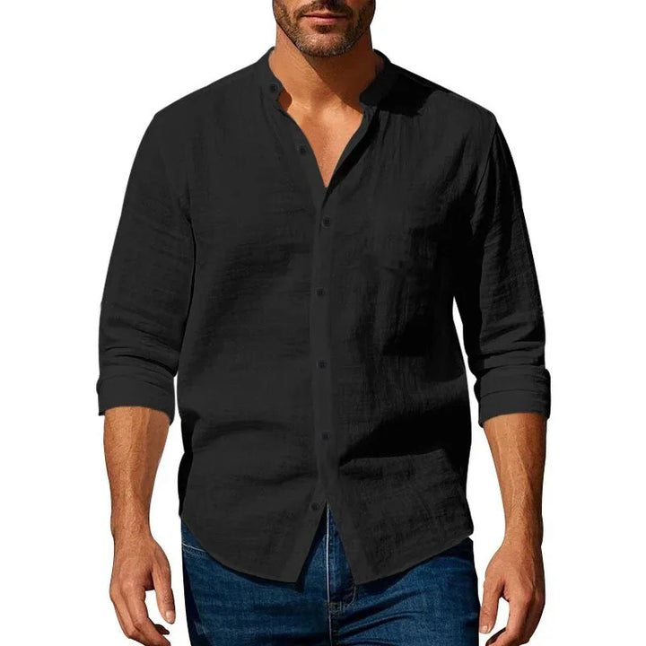 Casual Henley Lightweight Cotton Men’s Shirt