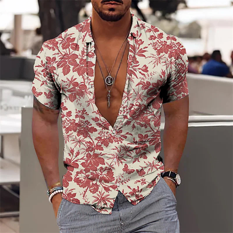 Men’s Hawaiian Shirt – Print Short Sleeve