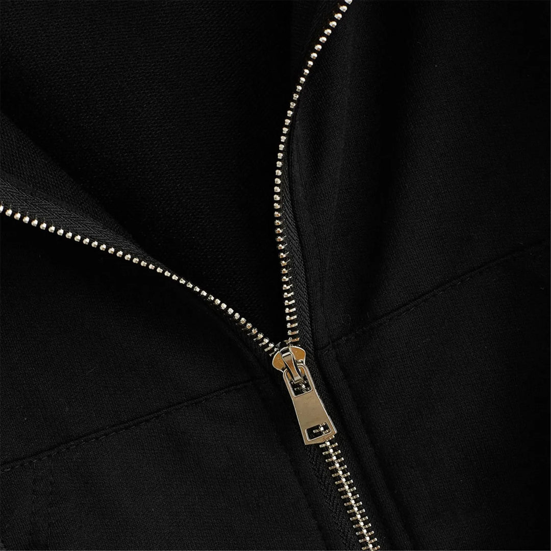 Women's Hooded Winter Jacket – Casual Zip-Up Sweatshirt