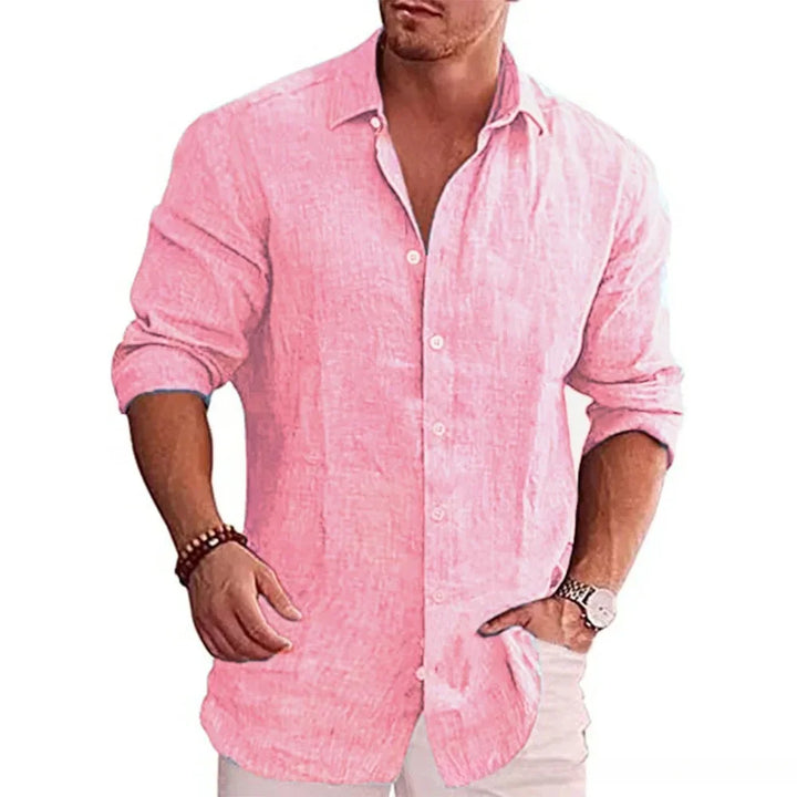 Lightweight Men’s Long Sleeve Casual Cotton Shirt