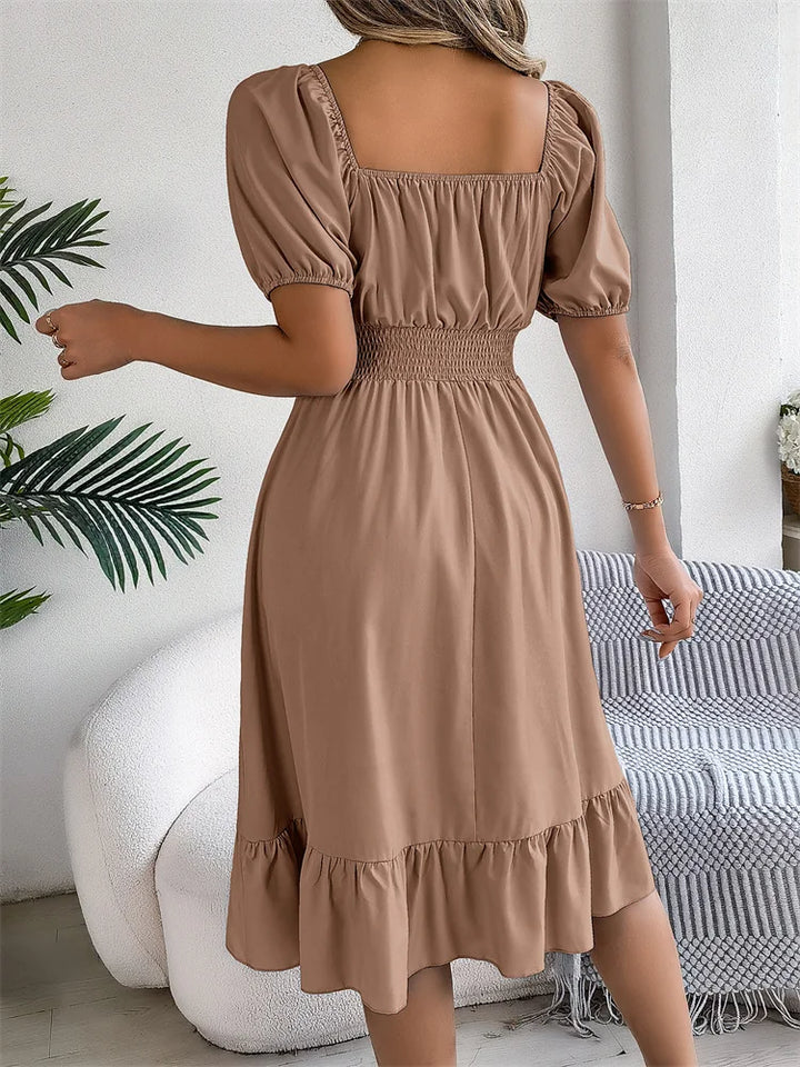 Effortless Summer Square Neck Dress