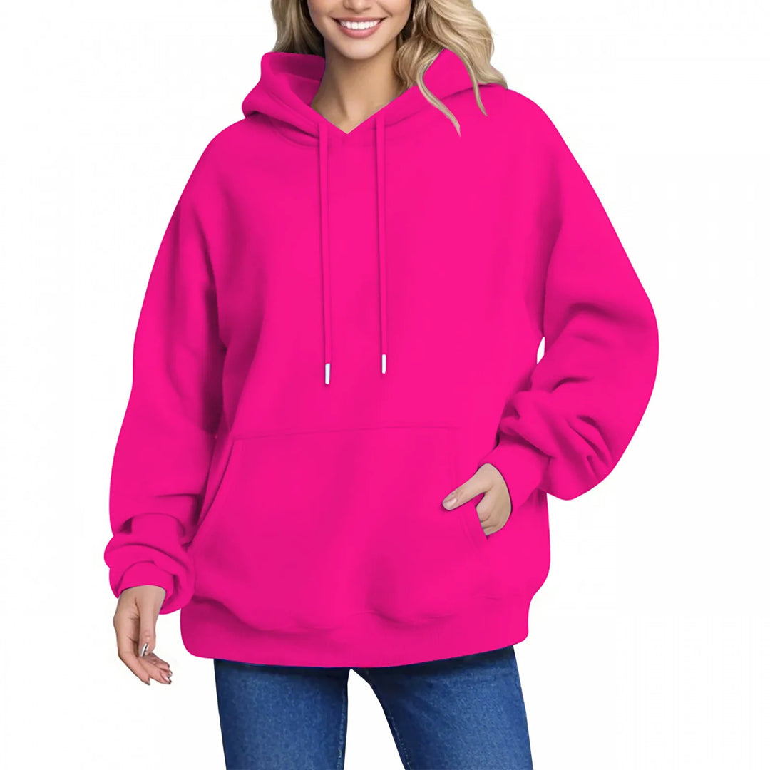 Plain Fleece Pullover Hoodie